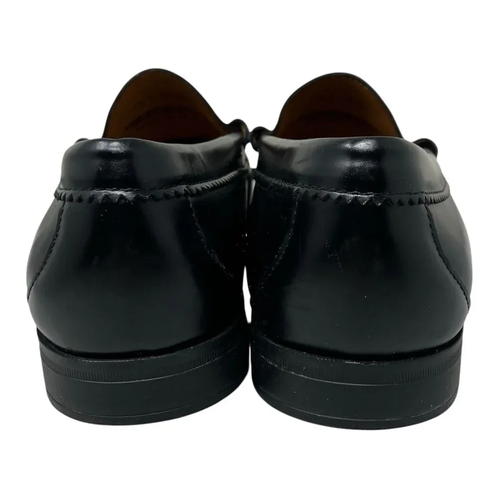 J Crew Camden Penny Loafers Mens 10.5 Black Leather Career Wedding Shoes AV166